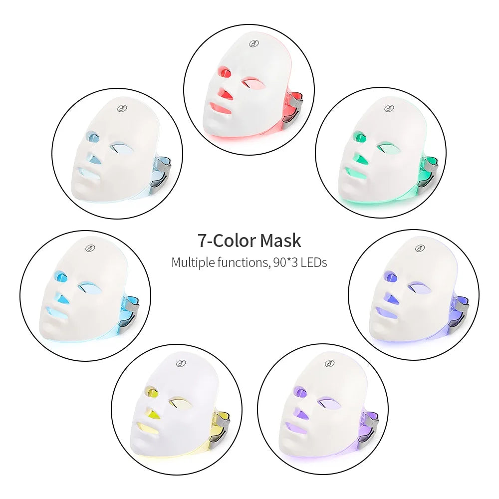 Ultimate LED Skin Therapy Mask: 7 Colors for Total Facial Care