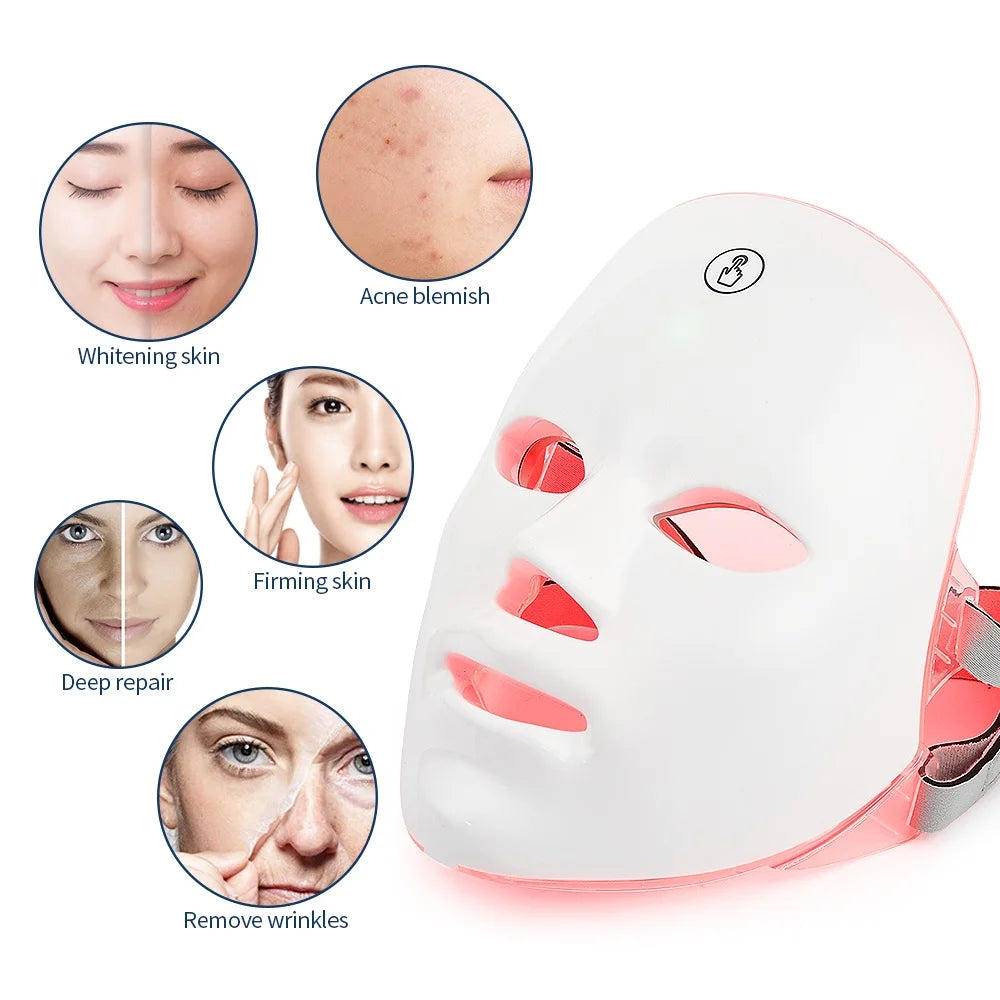 Ultimate LED Skin Therapy Mask: 7 Colors for Total Facial Care