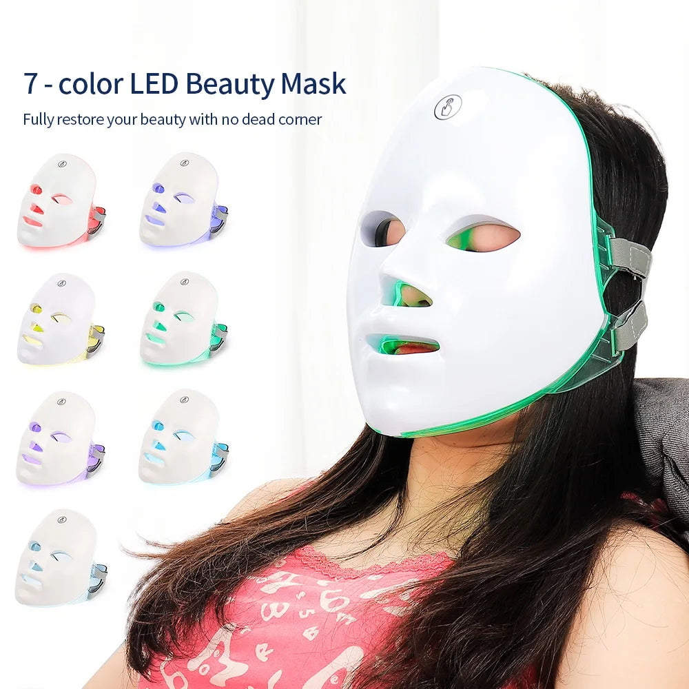 Ultimate LED Skin Therapy Mask: 7 Colors for Total Facial Care