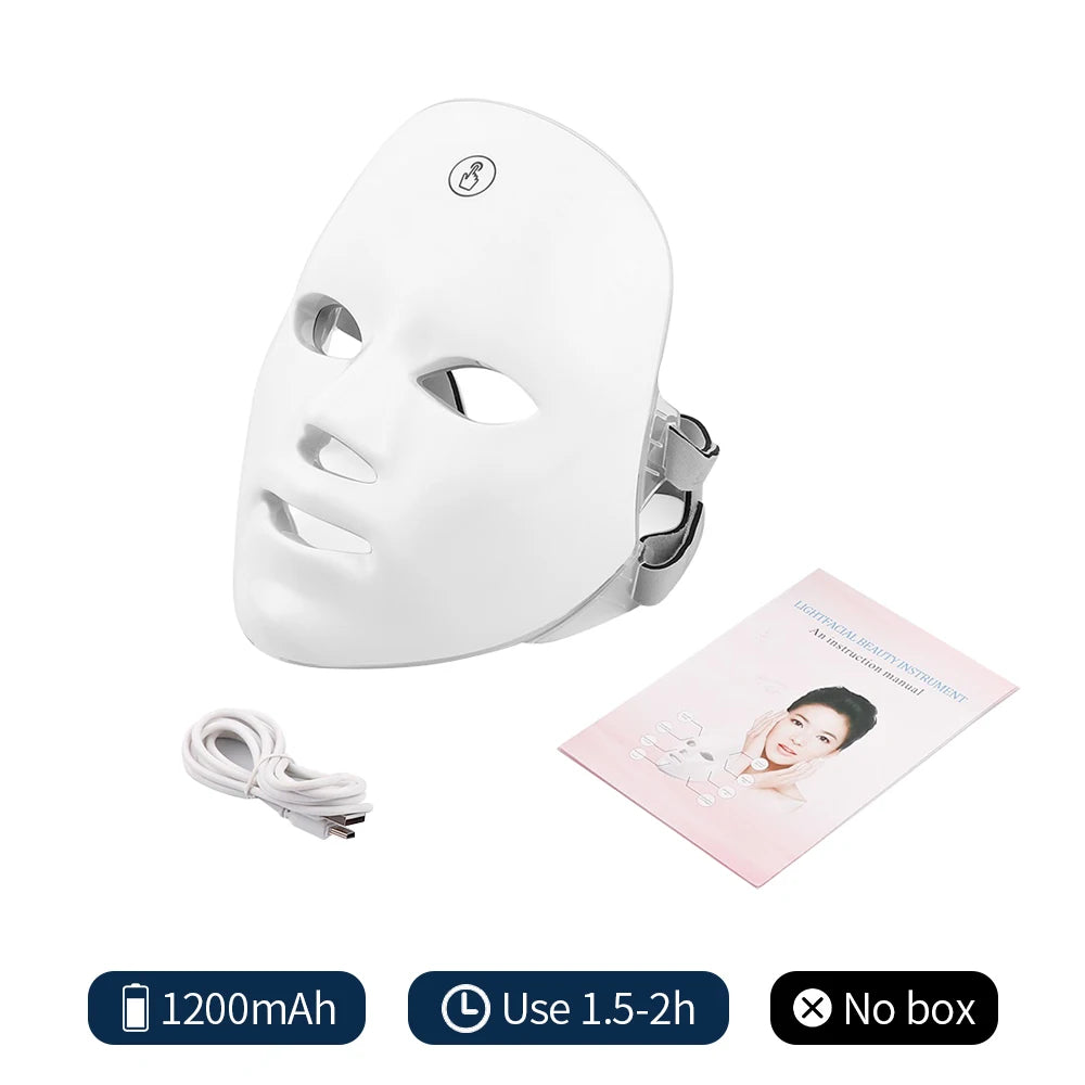 Ultimate LED Skin Therapy Mask: 7 Colors for Total Facial Care