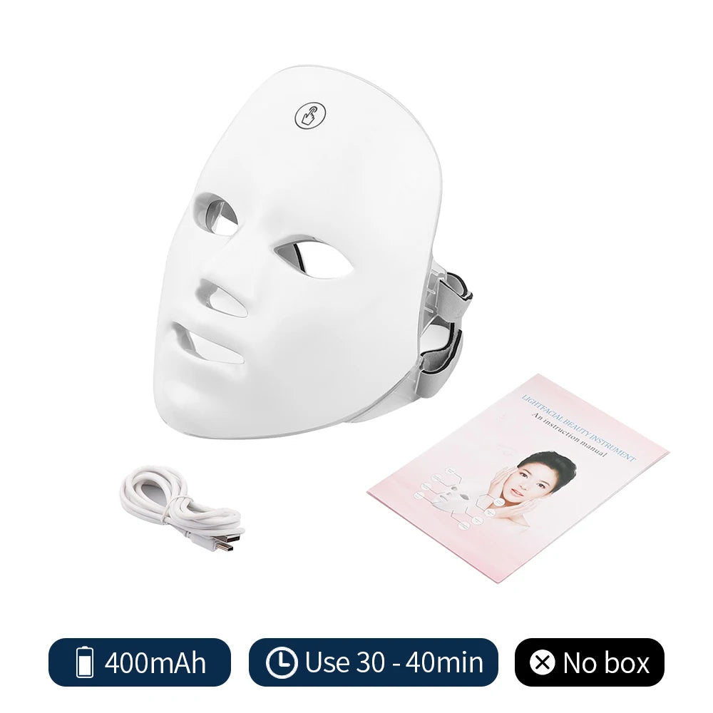 Ultimate LED Skin Therapy Mask: 7 Colors for Total Facial Care